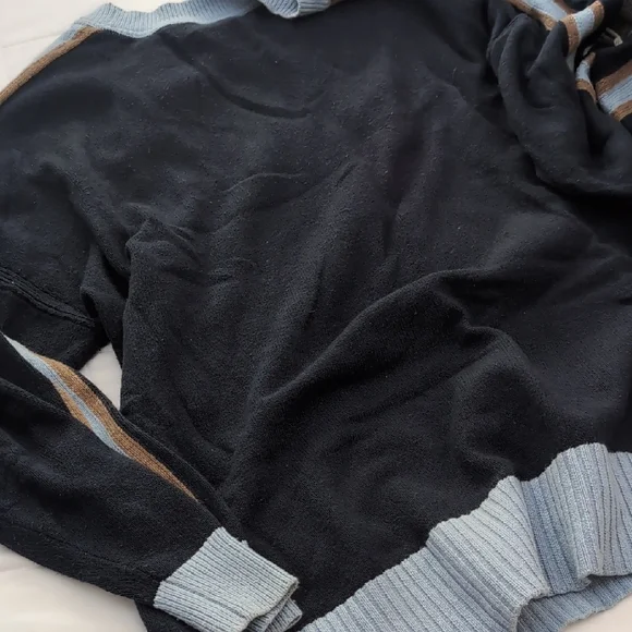 Anthropologie Navy and Brown Crewneck Sweater - Picture 6 of 6